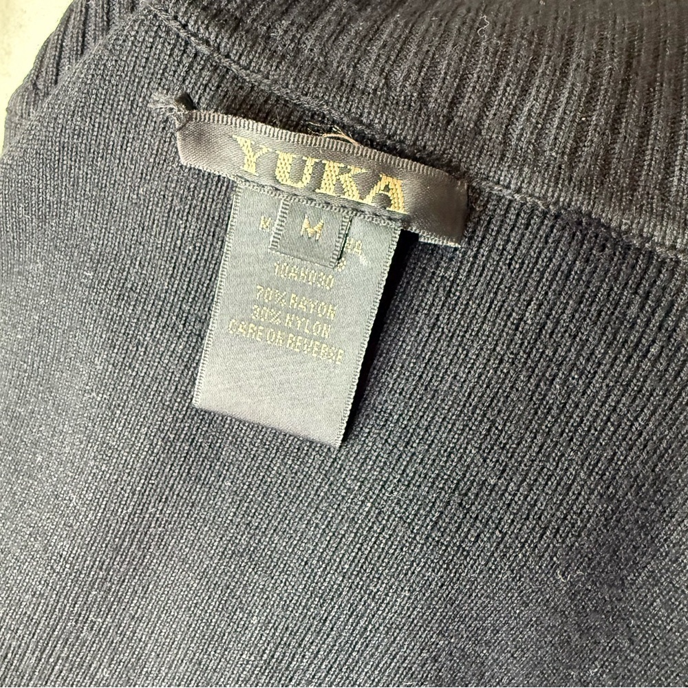 YUKA Black Knit Turtleneck Sweater Dress | M - Picture 6 of 6